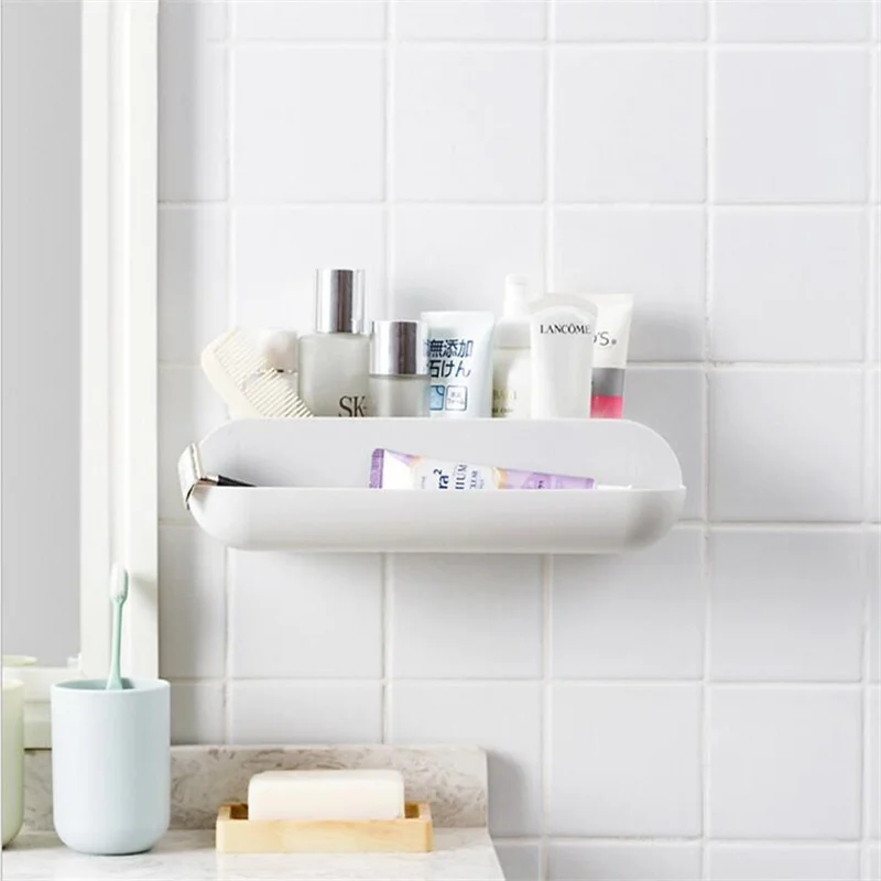 Кухня Ванная комната настенная полка вешалка Пластик душевой Футляр Органайзер