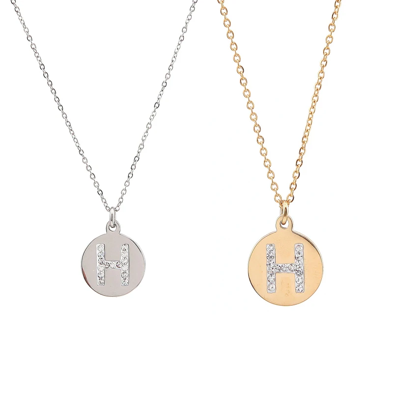 1 шт. Топ Модные Цепочки из Нержавеющей Стали с Начальной Буквой HКулон Шарм и