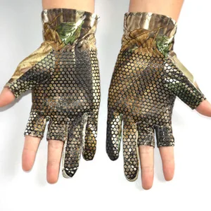 Перчатки для рыбалки, эластичные, с открытыми пальцами