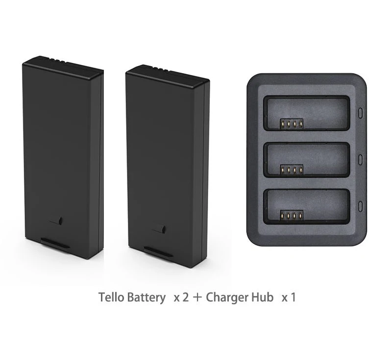 Two Battery and Hub DJI Tello батарея и зарядное устройство концентратор RYZE летный Аккумулятор 1100 мАч 3,8 в Lipo 4,18 Wh для DJI Tello Дрон аксессуар - Цвет: Two Battery and Hub