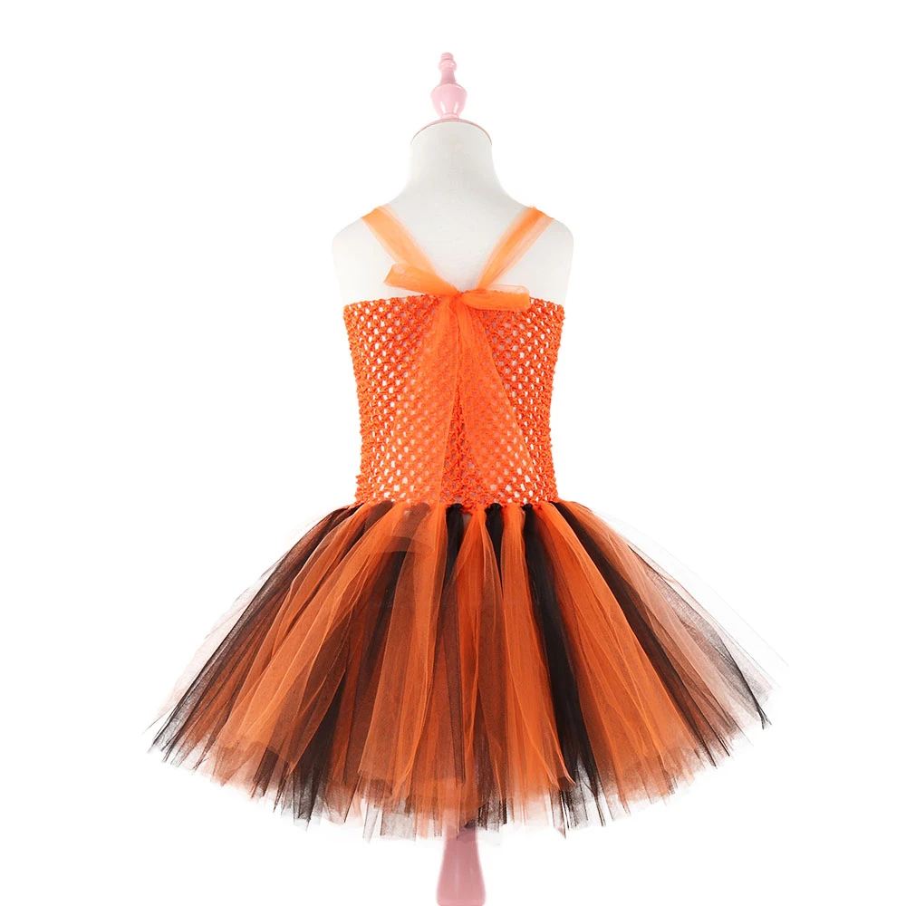 Moeble girl tutu dress Children night Cosplay baby Clothing Chirldren Chrismas Costume Kids Orange girls halloween costumes | Детская