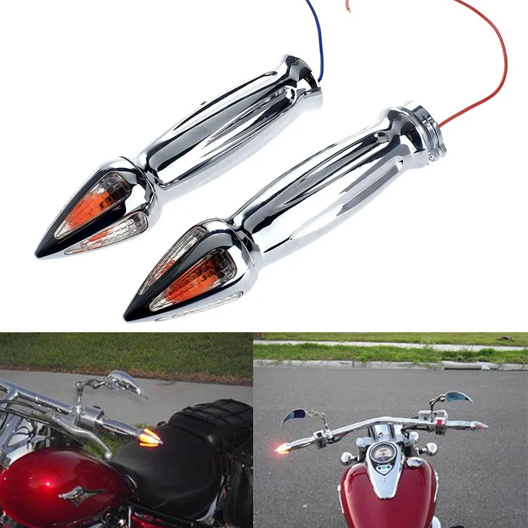 

Yetaha 25mm Motorcycle Handle Grips With Lamp For Kawasaki Yamaha Suzuki Universal Alluminum Handlebar Signal Light