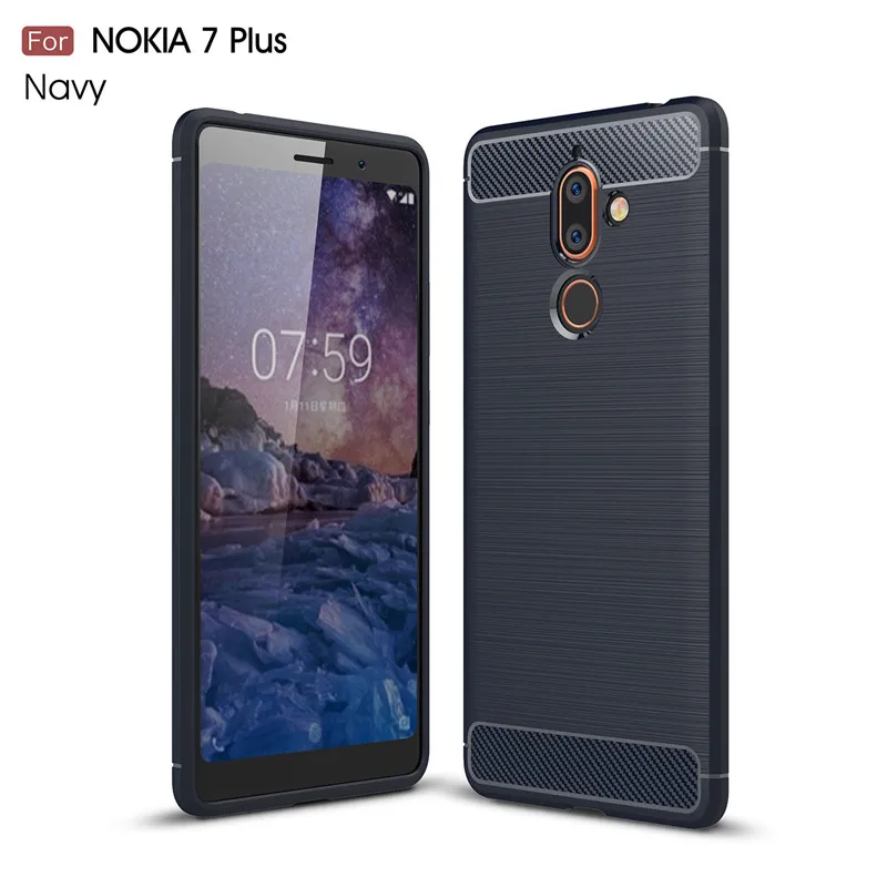 Чехол wolfrole для Nokia 7 Plus Ударопрочный Мягкий матовый чехол из ТПУ Nokia7 Fundas|Бамперы| |