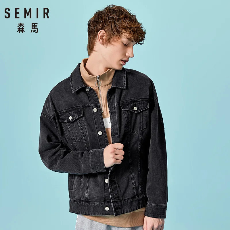 Мужская джинсовая куртка SEMIR Плотная хлопковая в ковбойском стиле верхняя одежда