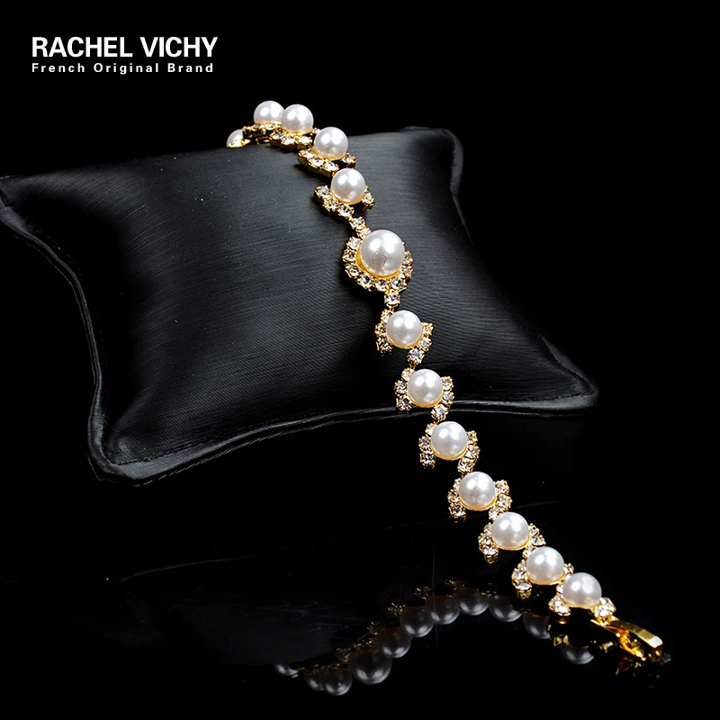 RACHEL VICHY модные Многослойные браслеты с жемчугом и цирконием для женщин лучший