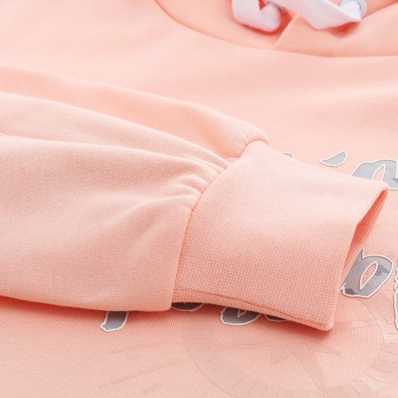 Женская толстовка с капюшоном Li Ning свободная теплая флисовая из хлопка 62% 38%