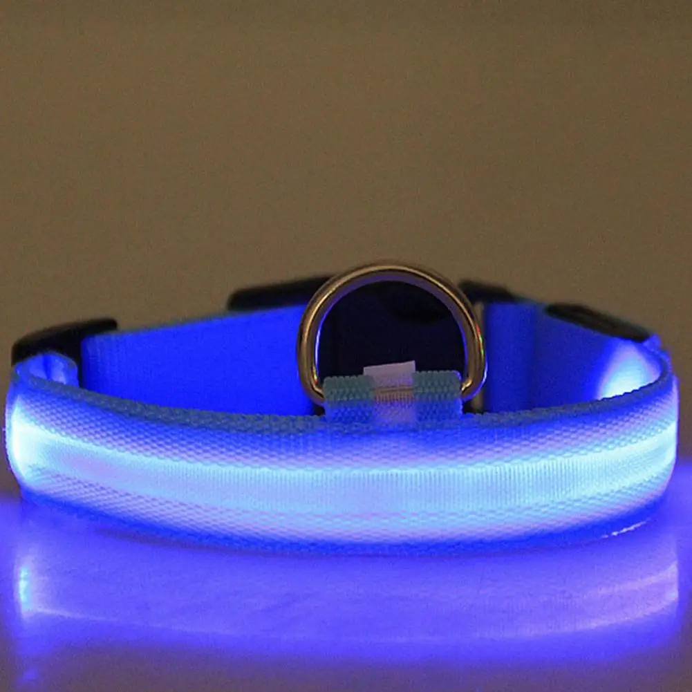 LED Pet Cat Dog Collar Night Safety Luminous Necklaces For Outdoor Walking