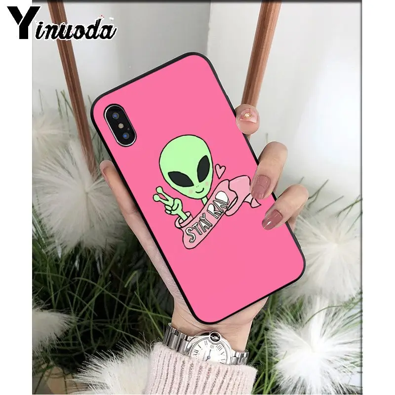 Чехол Yinuoda Alien UFO I Believe ET для iPhone X XS MAX 6 6s 7 7plus 8 8Plus 5 5S SE XR | Мобильные телефоны и