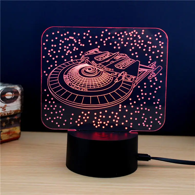 Космический корабль светодиодный светильник Акриловый СВЕТОДИОДНЫЙ Знак