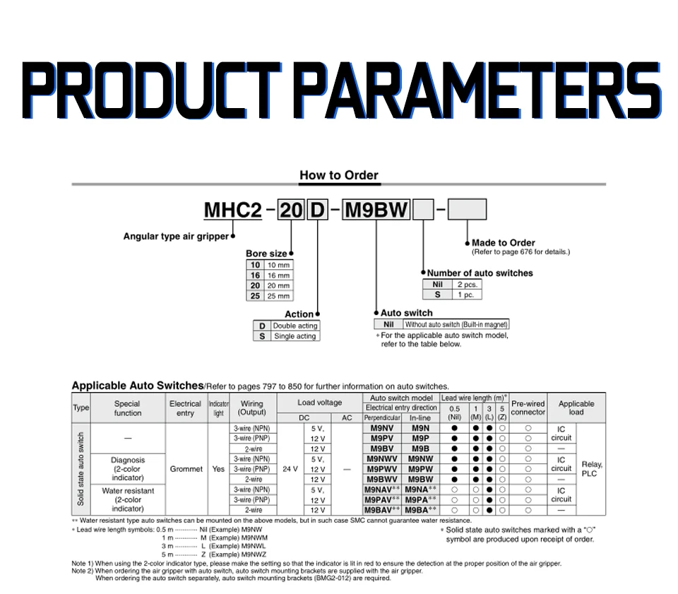 MHC2 10D 16D 20D 25D 32D двойного действия пневматический захват SMC тип угловой Стиль Алюминиевые зажимы воздушный цилиндр производители