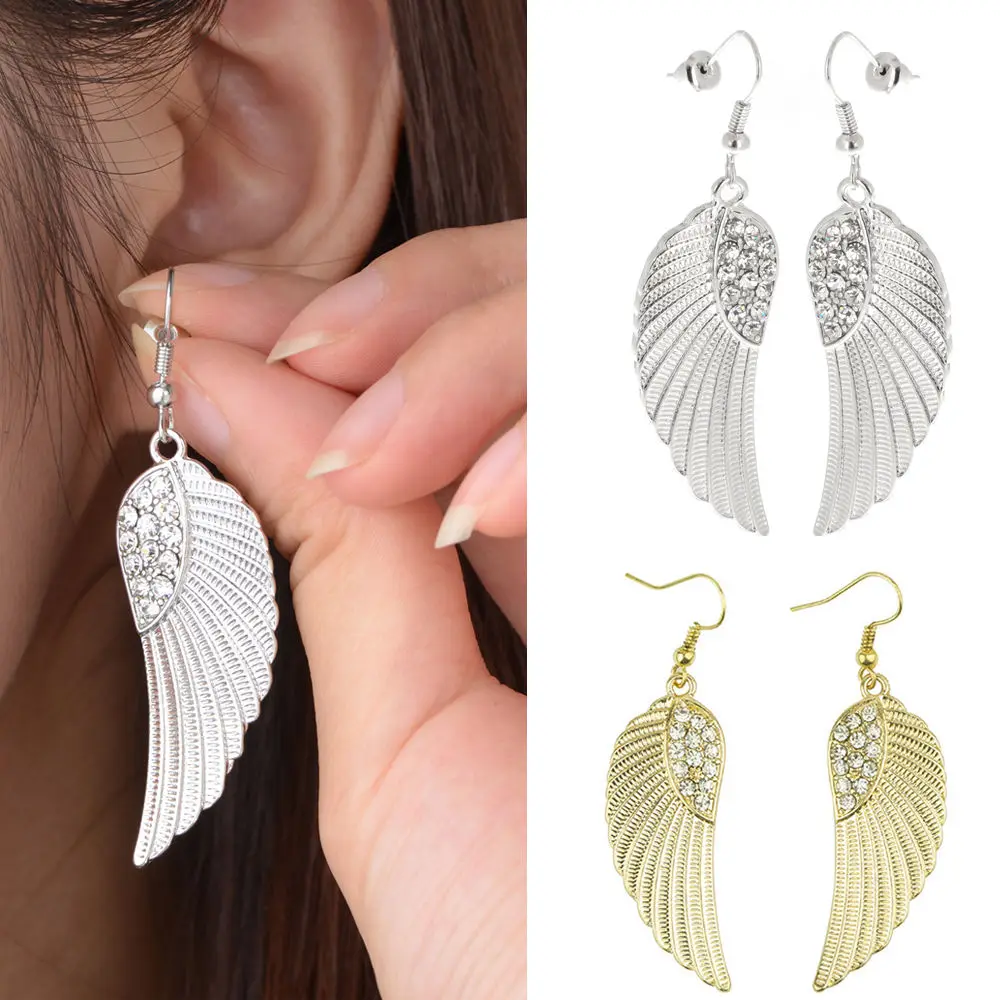 Женские Модные очаровательные белый кристалл цвета: золотистый серебристый уха