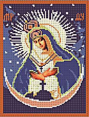 Рукоделие, сделай сам Вышивка бисером, вышивка крестом священная, для женщин точный Печатный религиозный узор вышивка крестиком ing - Цвет: Светло-серый