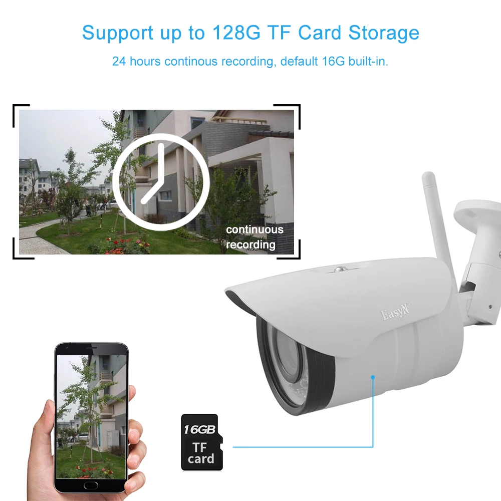 EasyN HD 1080P 2 мегапикселя беспроводная Wifi камера видеонаблюдения камера безопасности непогодная камера ночного видения цилиндрическая камера Onvif