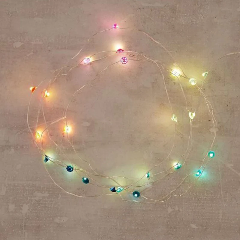 Гирлянда светодиодная с питанием от батареи Радужная алмазная|string lights|christmas lightsled