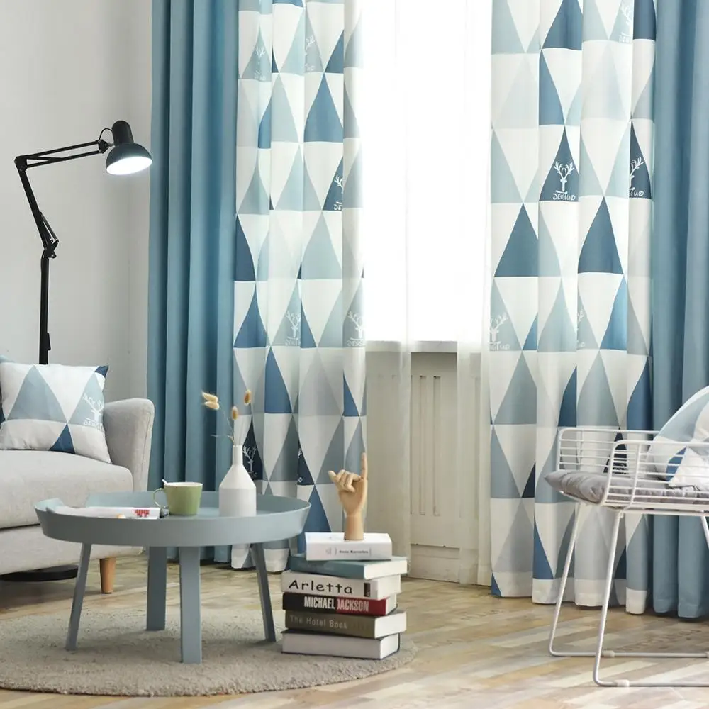 LOZUJOJU 1 Piece Elegant Deer Pattern Drops White Match Sheer Curtains Splice Design Modern Kid Bedroom Windows Thread Fabric | Дом и сад