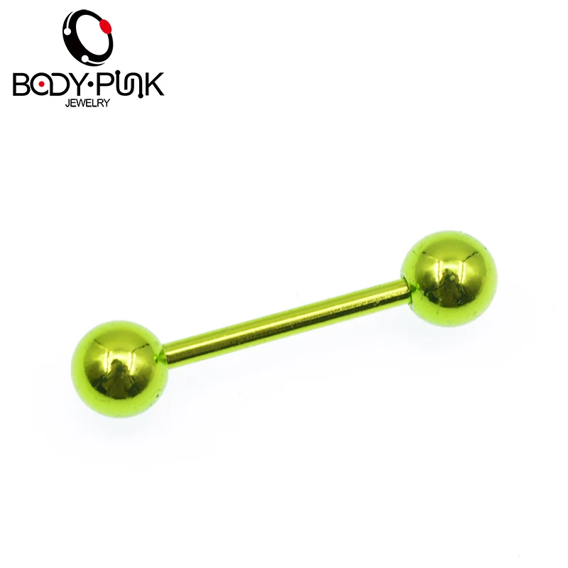 Тело Панк Горячие Продажи 1 комплект язык кольцо стержень из нержавеющей стали