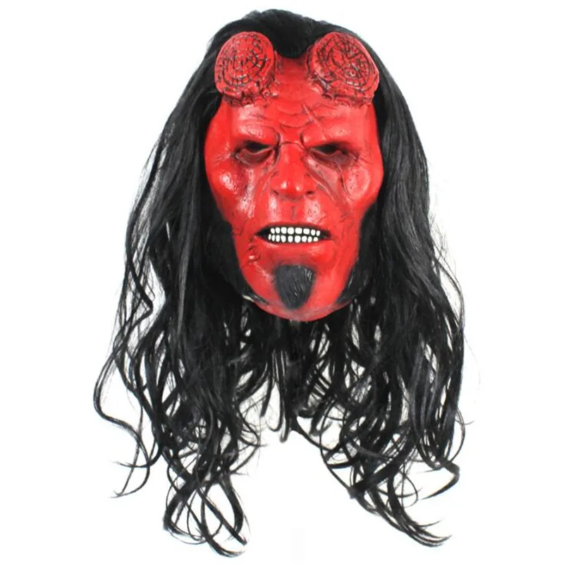Маска Hellboy для костюмированной вечеринки маска шлем королевы крови с париком
