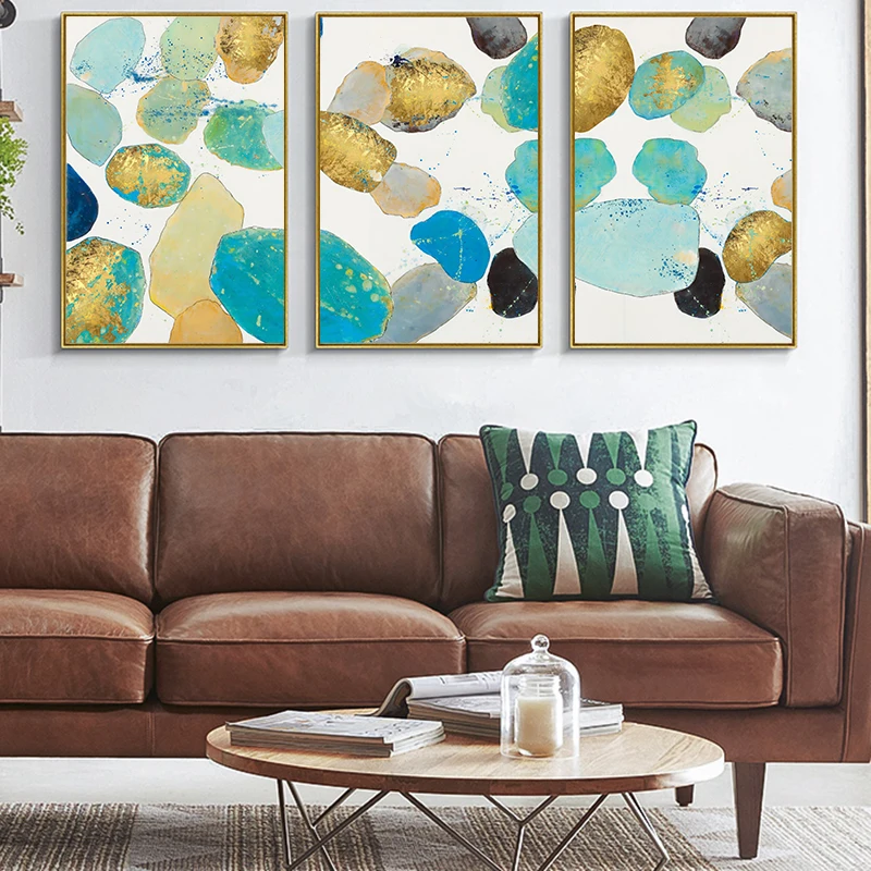 DONGLANG Красочные камни холст напечатанная картина без рамы современное искусство