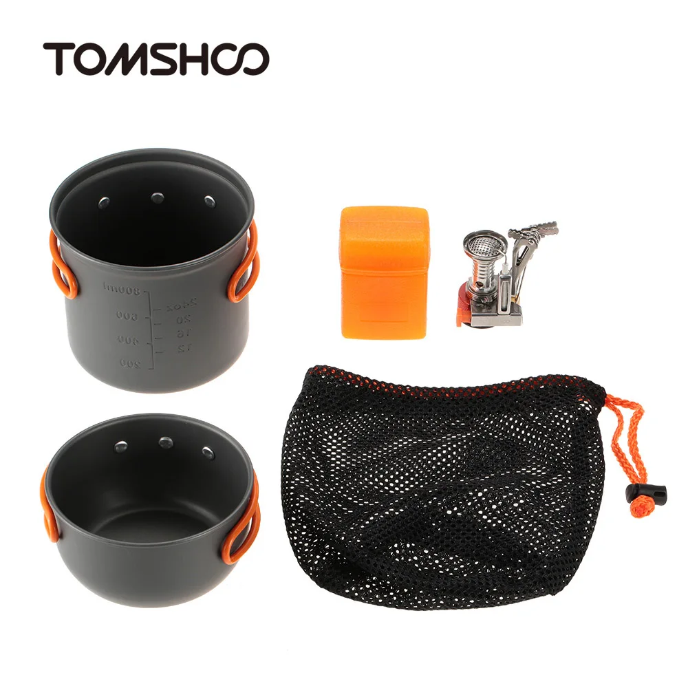 Уличная посуда TOMSHOO набор кастрюль плита для кемпинга плитка походов уличная