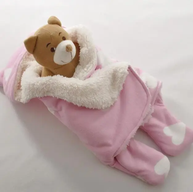 0-18 м Новорожденные Обертывающая Пеленка из мягкого флиса для Новорожденные пеленать Одеяло beand маленьких Обёрточная бумага Одеяло мягкие фланелевые sleepsack - Цвет: Розовый