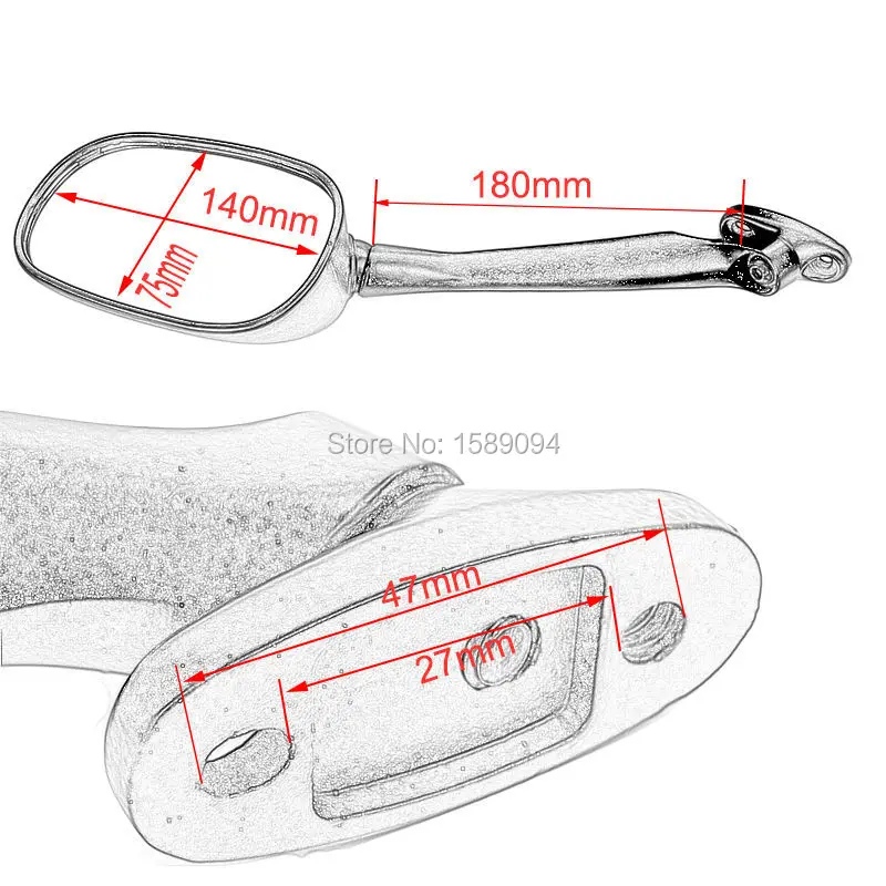 Зеркало заднего вида для мотоцикла Спортивные Боковые Зеркала HONDA CBR600 CBR600RR CBR1000