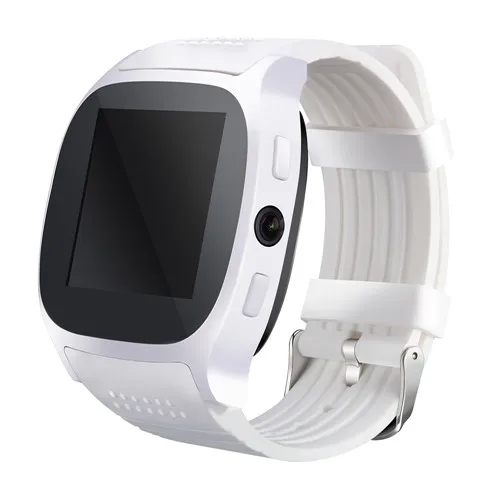 White T8 мужские Детские умные часы с Bluetooth со слотом для sim-карты камера Будильник MTK6261D 380 мАч батарея для IOS Android умные часы - Цвет: White