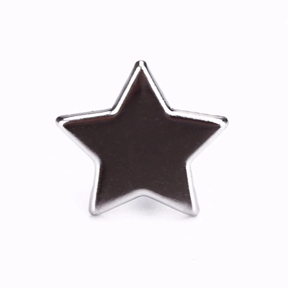 SOLEDI 50PCS Silver Color Five Pointed Star Metal Brads Rivets Fastener Embellishment Christmas Party Decor Xmas Lights DIY Tool | Дом и сад