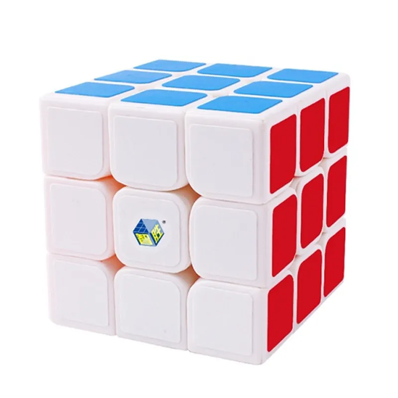 Yuxin 55,5 мм волшебный куб 3x3x3 волшебный куб 3x3 скоростной куб черный/белый/Stickerless головоломка Cubo magico 3 на 3 игрушки для детей