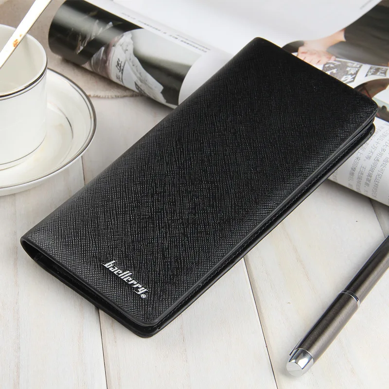 Горячая продажа Моды Бренд мужской кожа долго Бумажник Мягкая коровы тонкий