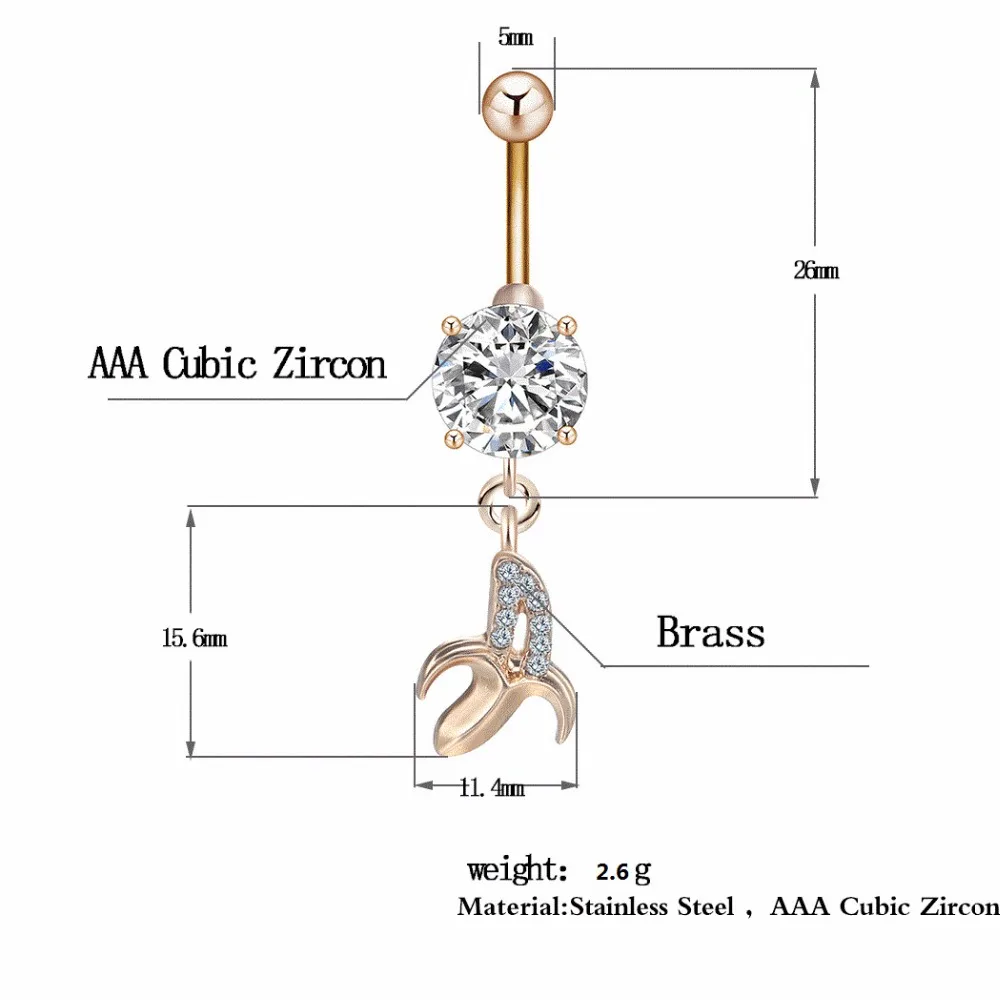 10 шт. банановые болтающиеся пупок кнопки колокольчики прозрачный белый