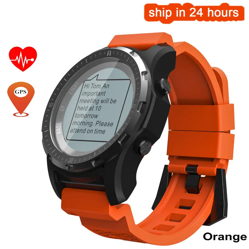 Orange KGG gps Компас Спидометр S966 спортивные часы Bluetooth монитор сердечного ритма мульти-Спорт Фитнес Трекер Смарт часы - Цвет: Orange