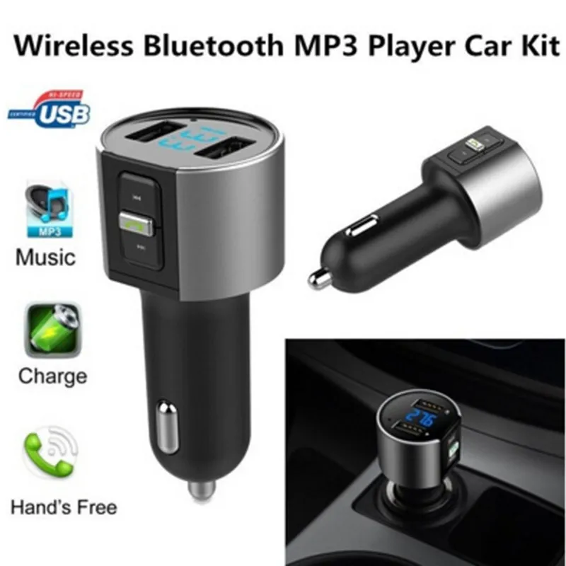 Высокое качество Handsfree Авто USB зарядное устройство FM передатчик Радио Беспроводной MP3 плеер Bluetooth автомобильный комплект