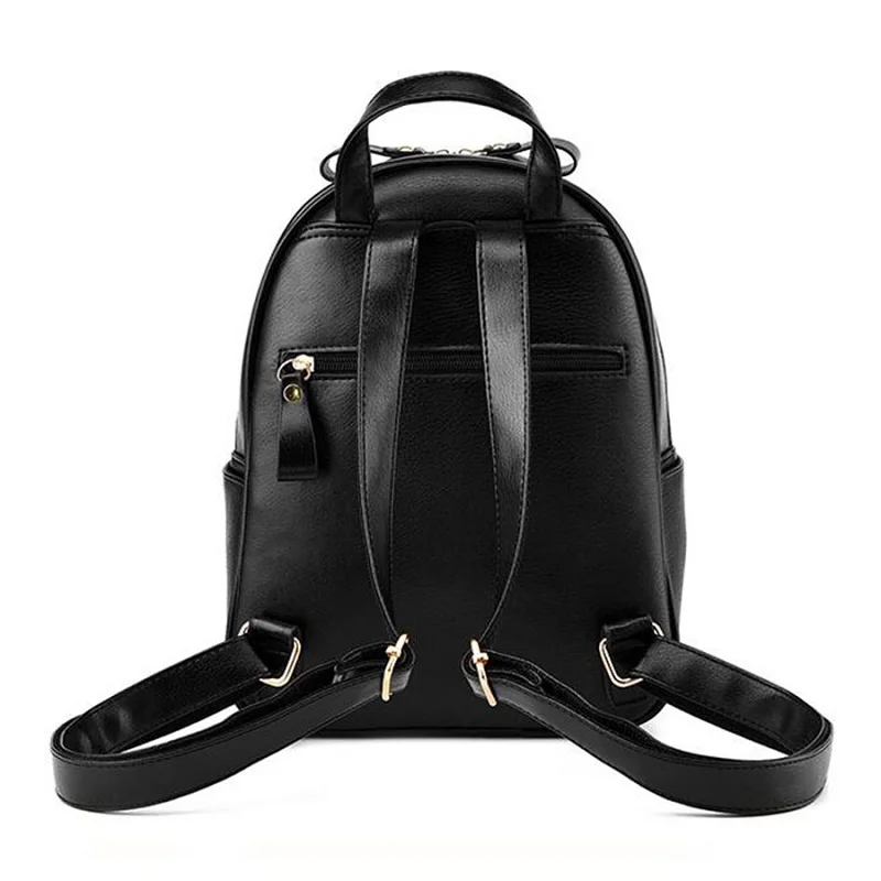 Женский кожаный рюкзак маленький школьный для девочек подростков|women leather