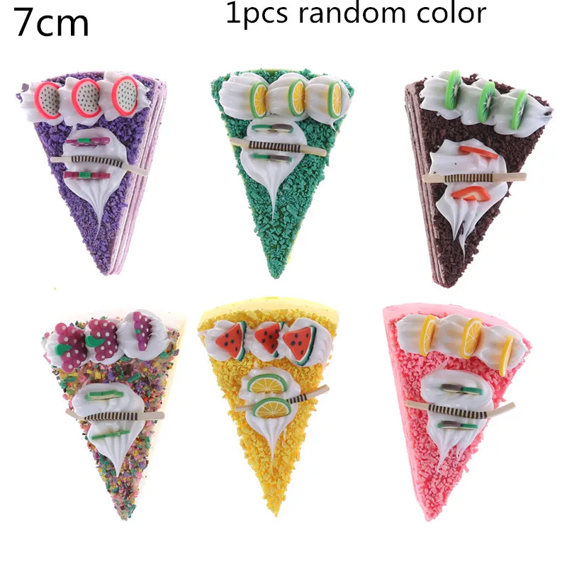 random color 1pcs Французские Багеты кавайные мягкие восходящие Джамбо Радуга мороженое Squeeze Подушка буханка торт хлеб игрушечные брелоки панда ниндзя/медведь/лиса - Цвет: random color 1pcs