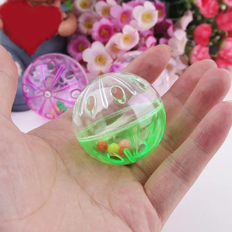 

New Cute Tinkle Bell Baby Toy Plastic Kitten Playing Balls Funny Toys Random Color