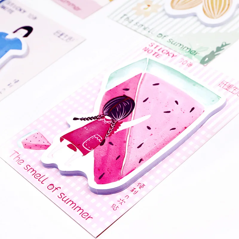 Милые цветочные блокноты для заметок клейкие заметки Kawaii арбуз Липкие детей