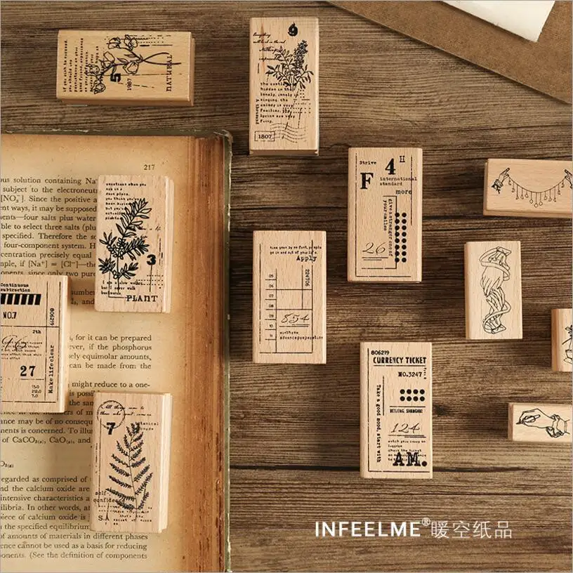 Винтажные розы цветы язык жесты растения DIY Деревянные и резиновые штампы для