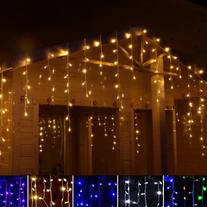 Рождественская гирлянда светодиодная занавеска 220 В 4 5 м 100 светодиодов сказочная