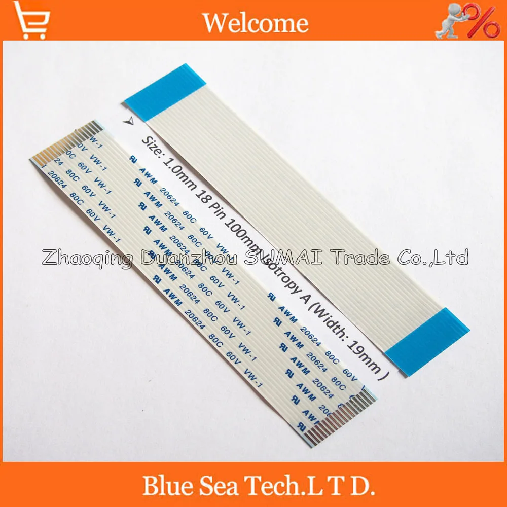 18Pin FFC/FPC Гибкий плоский кабель 1 0 мм Шаг 18 pin 100 Isotropy A или Anisotropy B AWM 20624 80C 60В|6 8 pin|awm