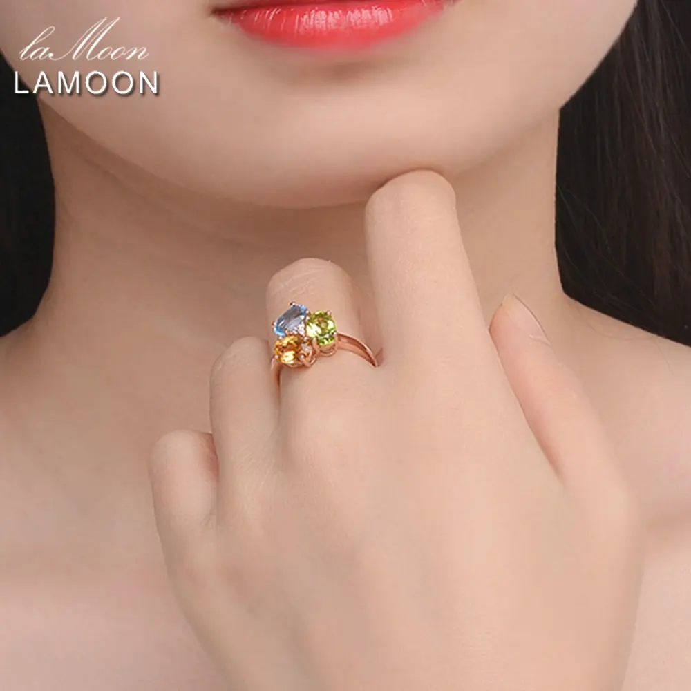 Женские кольца для свадьбы и вечеринки 3 цвета овальный камень цитрин перидот