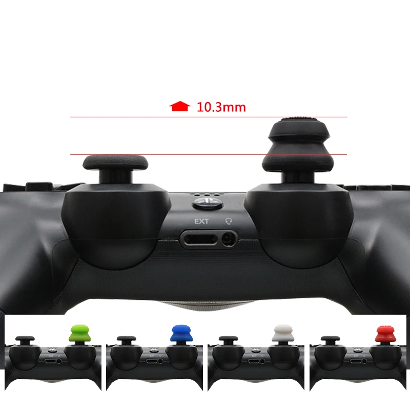 2 шт. силиконовая аналоговая Ручка джойстика для playstation 4 джойстик Защитный чехол силиконовый увеличенный колпачок для PS4 Pro Slim