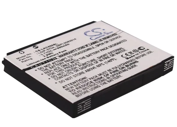 LGIP 570A батареи Cameron Sino 800mAh для LG CF750 GD550 Pure GS500 GS500v KC550 KC700 KC780 KF700 KF757 Secret|cameron sino|battery for