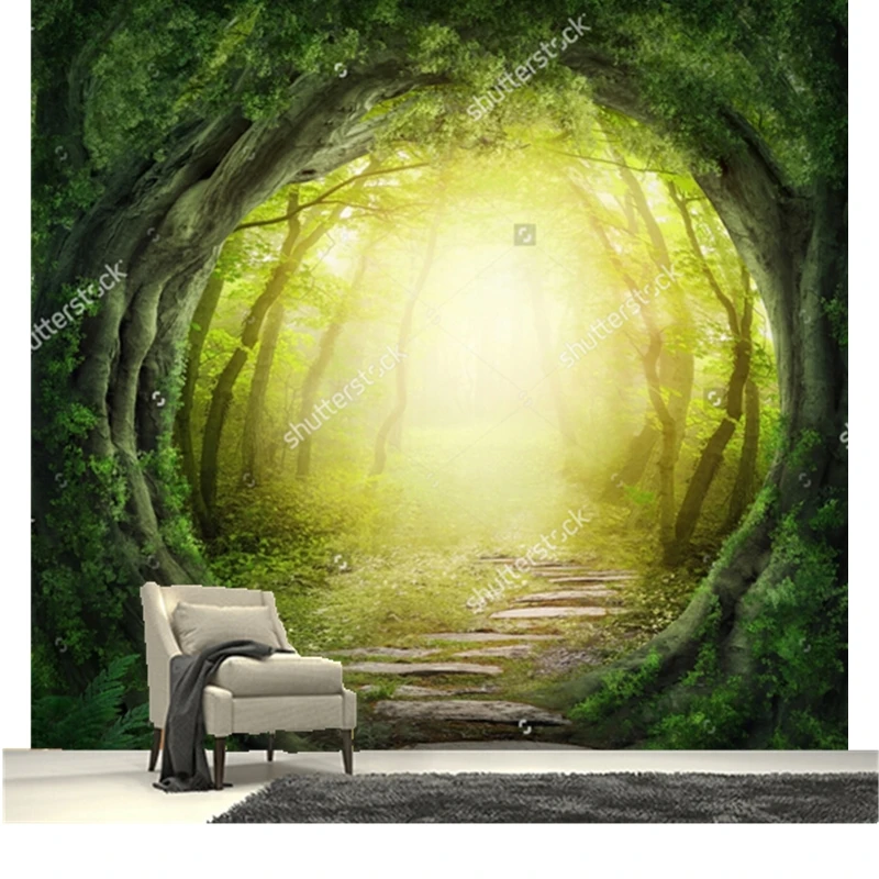 Обои для младенцев на заказ Волшебная черная дорога 3D фантазия детской комнаты