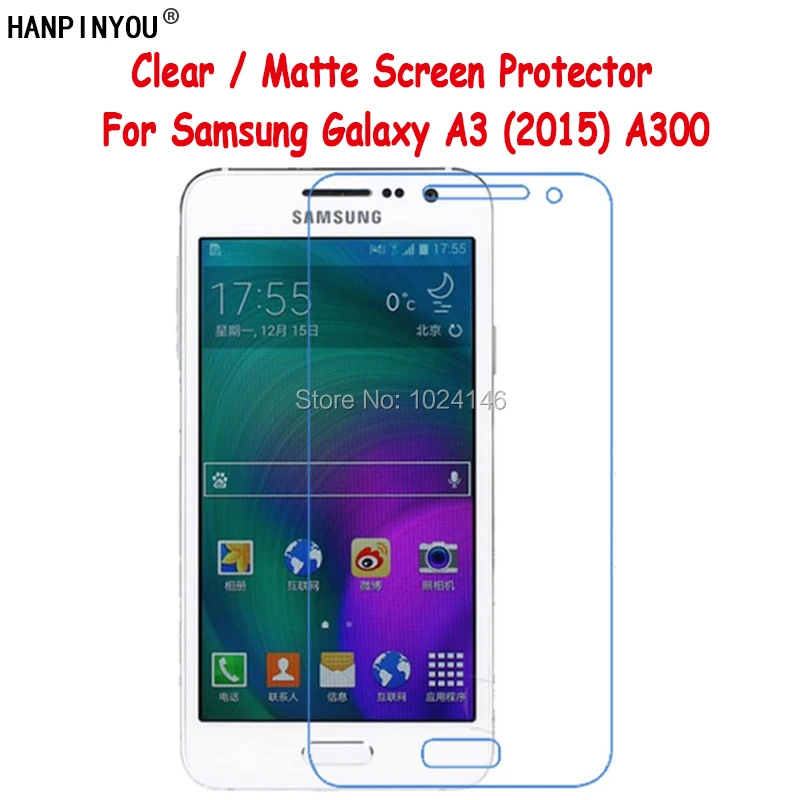 Прозрачная/Антибликовая Мягкая матовая защитная пленка HD для Samsung Galaxy A3 (2015) A300 4 5