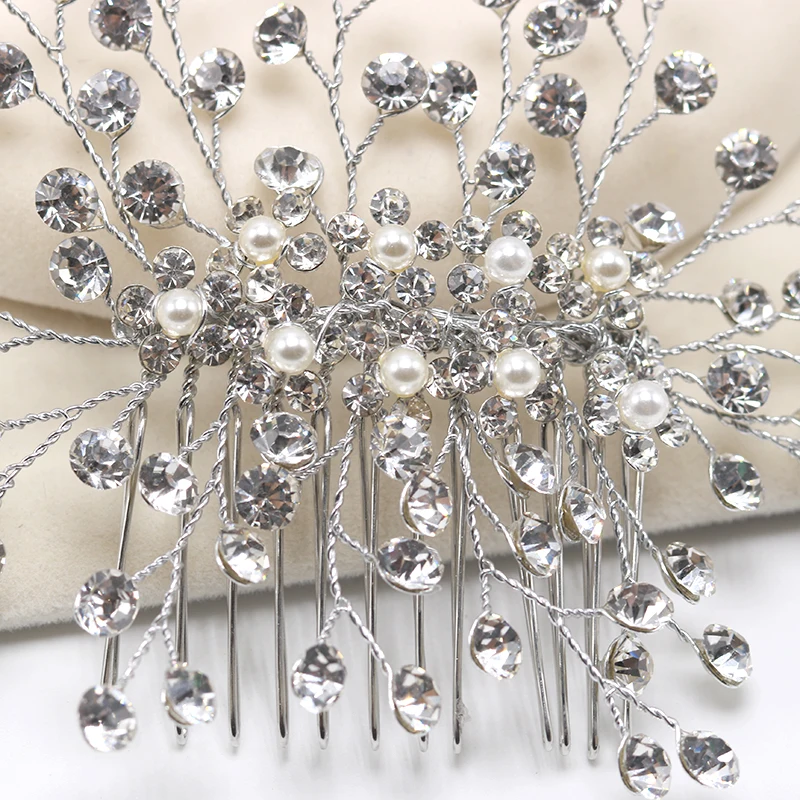 Гребень стразы для волос в форме крыла с кристаллами 1 шт. красивые женские