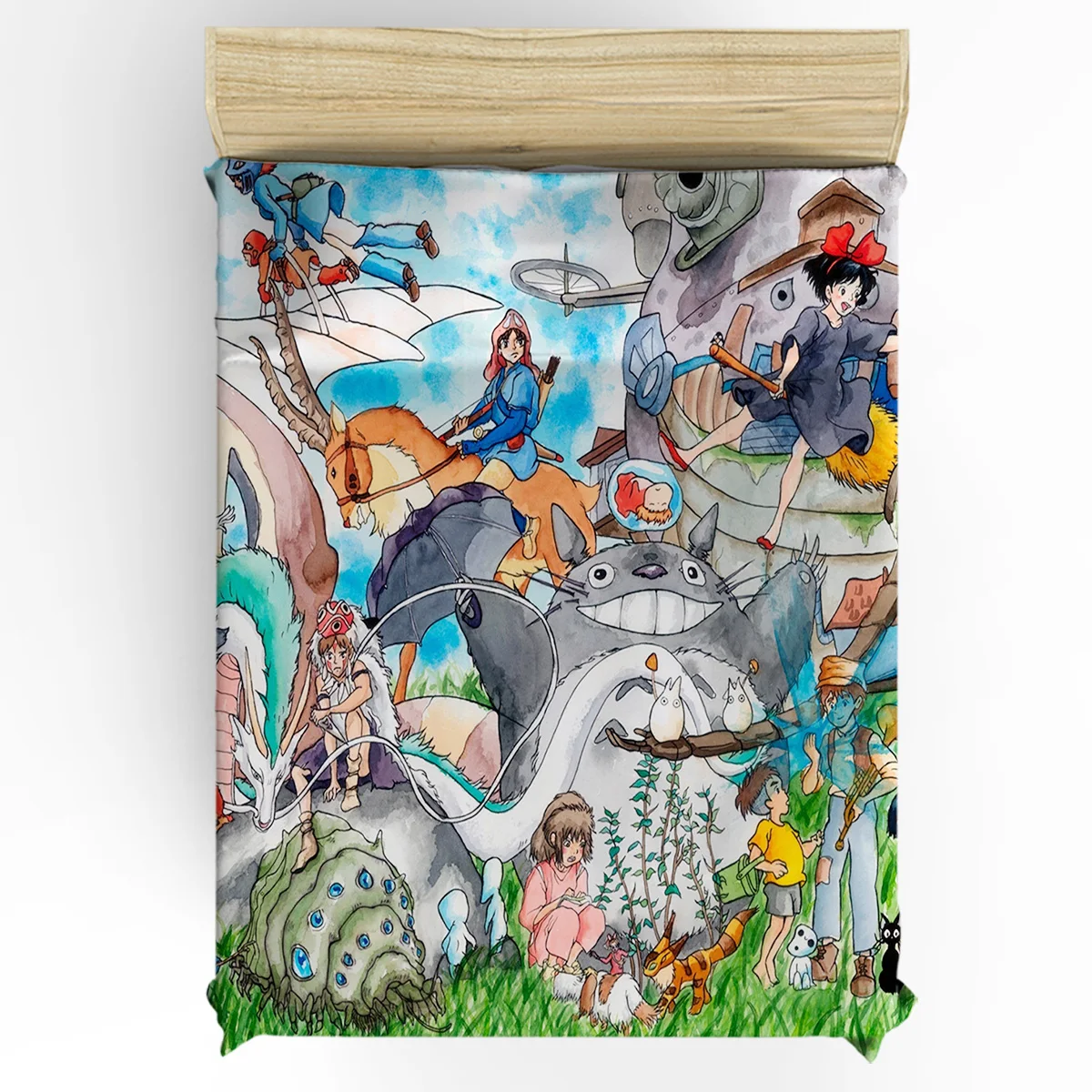Kawaii Ghibli набор пододеяльников для пуховых одеял Мультяшные простыни пододеяльник