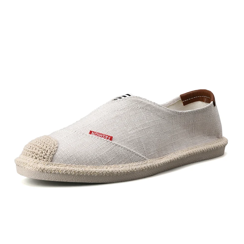Hemmyi Hemp Mens Shoes Casual Summer Slip-On Breathable Tenis Masculino Adulto Comfortable Driving Man Shoe Support Dropshipping | Обувь