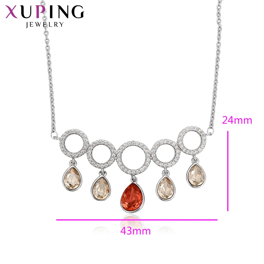 Xuping Water Dorp ожерелье кристаллы от Swarovski красочные романтические ювелирные изделия