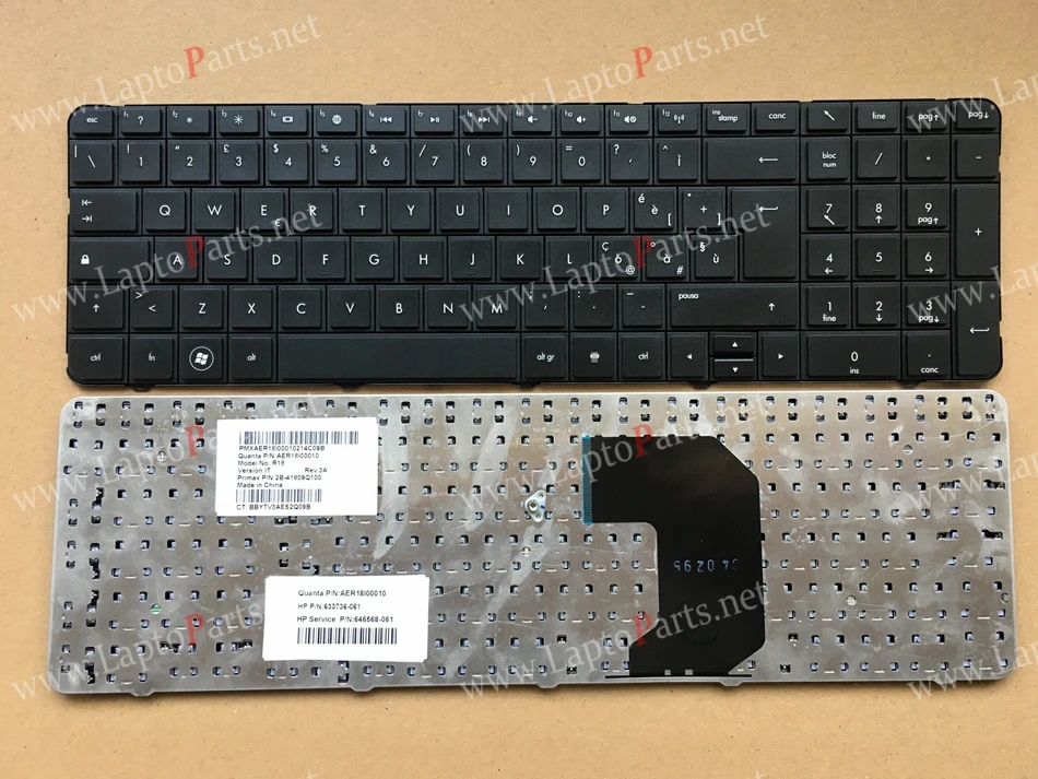 Новая итальянская клавиатура для HP Pavilion G7-1000 серии G7-1100 G7-1200 G7 G7T R18 G7-1001 G7-1222 633736-061