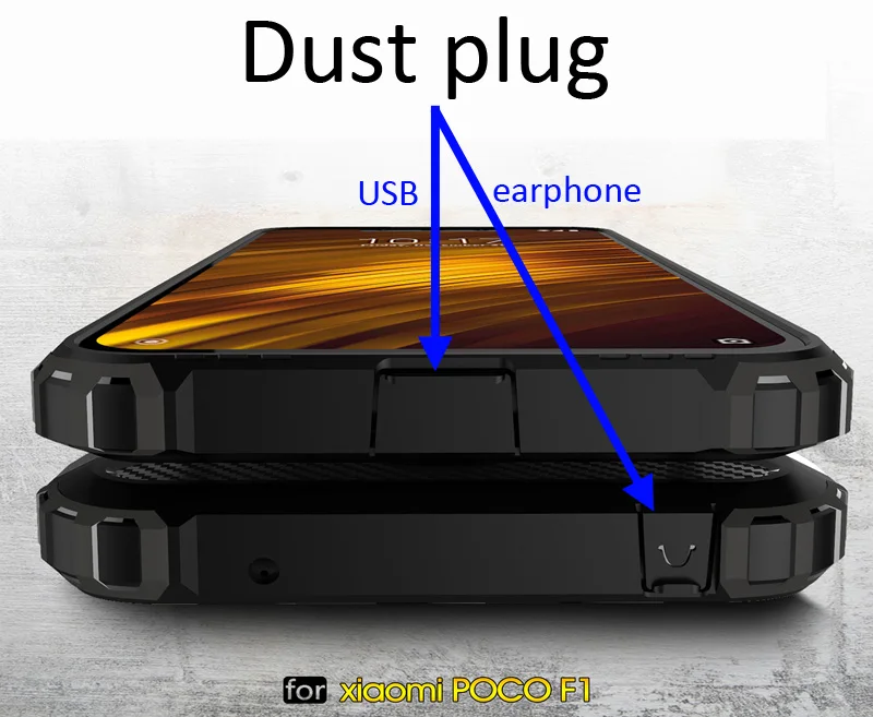 Защитный противоударный прочный защитный чехол для Xiaomi Pocophone F1 Poco Hybrid Shield anti hit Cover
